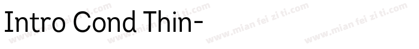 Intro Cond Thin字体转换